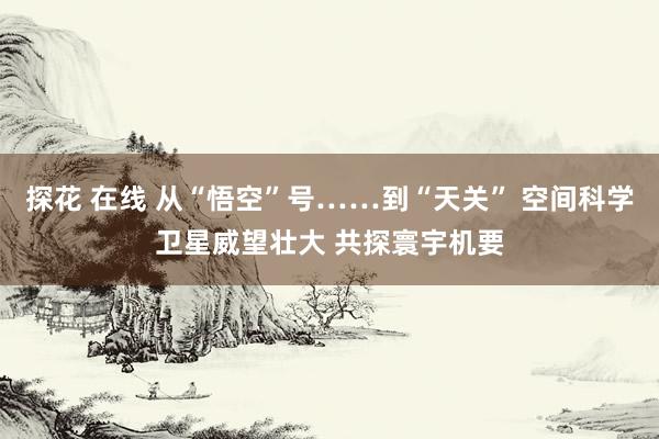 探花 在线 从“悟空”号……到“天关” 空间科学卫星威望壮大 共探寰宇机要