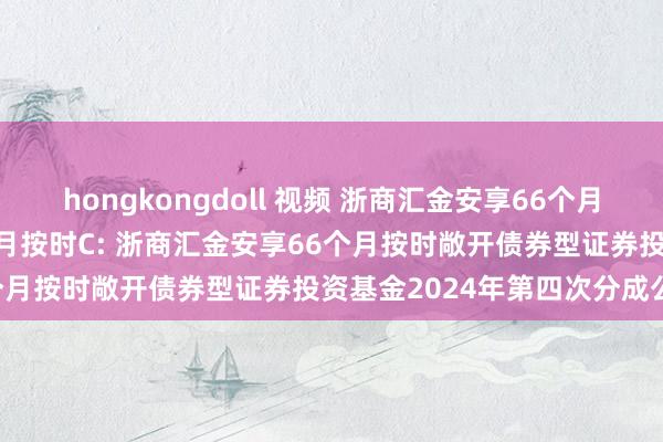 hongkongdoll 视频 浙商汇金安享66个月按时A,浙商汇金安享66个月按时C: 浙商汇金安享66个月按时敞开债券型证券投资基金2024年第四次分成公告