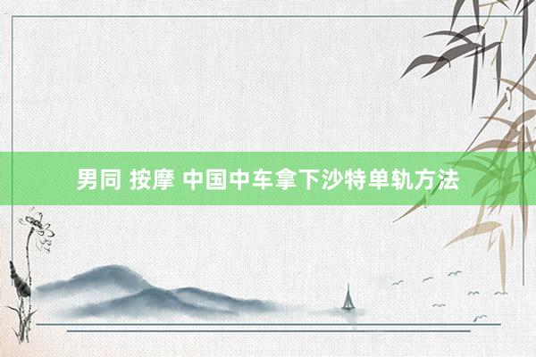 男同 按摩 中国中车拿下沙特单轨方法