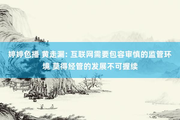 婷婷色播 黄走漏: 互联网需要包容审慎的监管环境 莫得经管的发展不可握续