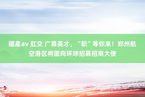 國產av 肛交 广募英才,“职”等你来!郑州航空港区将面向环球招募招商大使