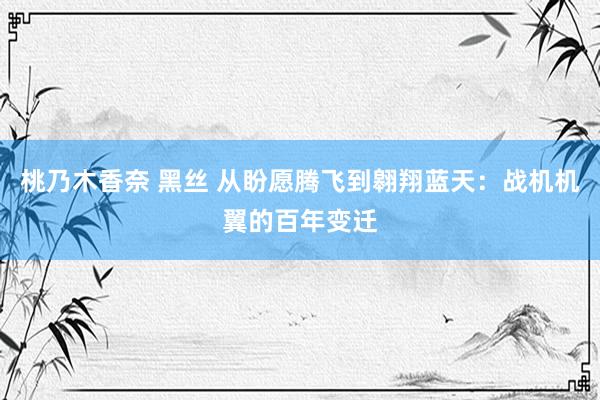 桃乃木香奈 黑丝 从盼愿腾飞到翱翔蓝天：战机机翼的百年变迁