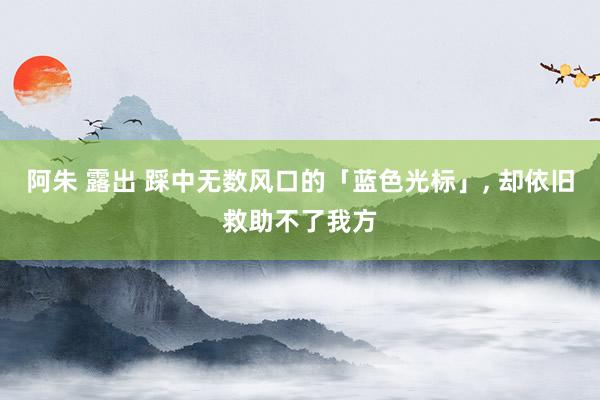 阿朱 露出 踩中无数风口的「蓝色光标」， 却依旧救助不了我方