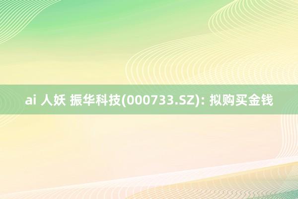 ai 人妖 振华科技(000733.SZ): 拟购买金钱