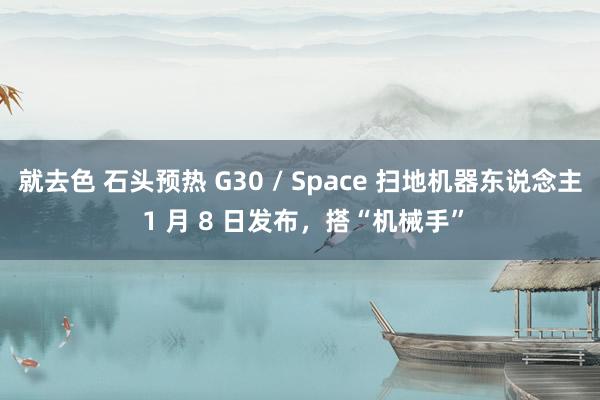 就去色 石头预热 G30 / Space 扫地机器东说念主 1 月 8 日发布，搭“机械手”