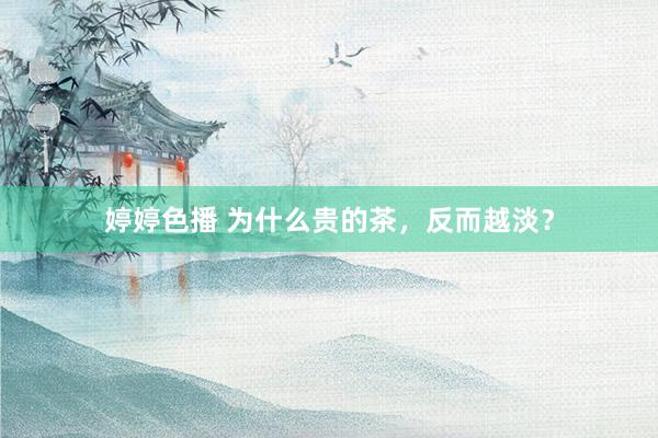 婷婷色播 为什么贵的茶，反而越淡？