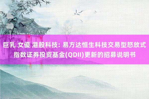 巨乳 女優 港股科技: 易方达恒生科技交易型怒放式指数证券投资基金(QDII)更新的招募说明书