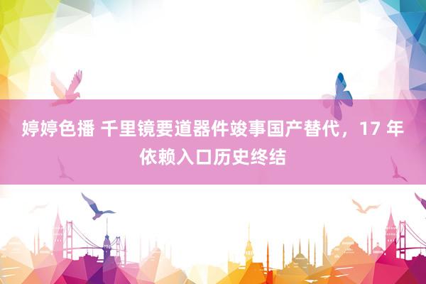 婷婷色播 千里镜要道器件竣事国产替代，17 年依赖入口历史终结