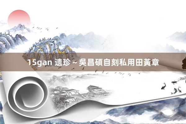 15gan 遗珍～吳昌碩自刻私用田黃章