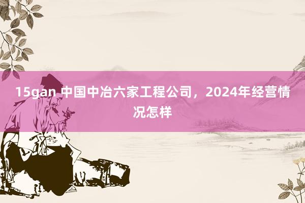 15gan 中国中冶六家工程公司，2024年经营情况怎样