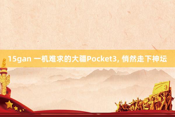 15gan 一机难求的大疆Pocket3， 悄然走下神坛