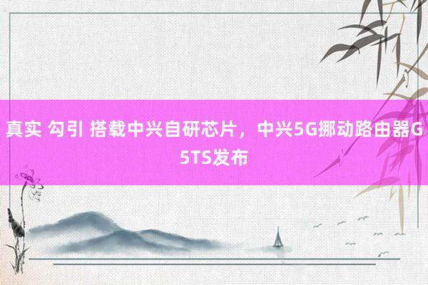 真实 勾引 搭载中兴自研芯片，中兴5G挪动路由器G5TS发布
