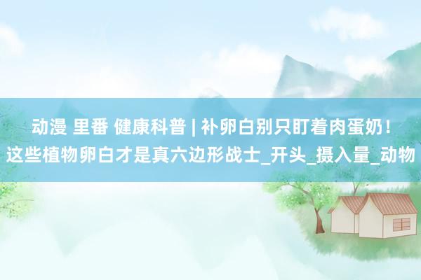 动漫 里番 健康科普 | 补卵白别只盯着肉蛋奶！这些植物卵白才是真六边形战士_开头_摄入量_动物