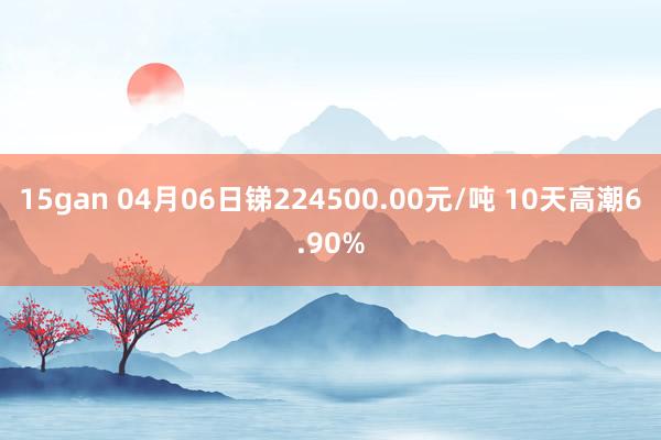 15gan 04月06日锑224500.00元/吨 10天高潮6.90%