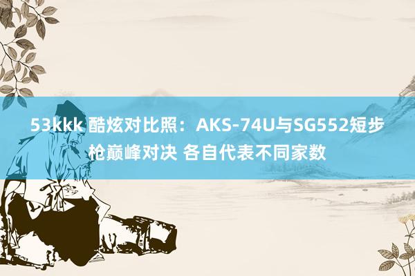 53kkk 酷炫对比照：AKS-74U与SG552短步枪巅峰对决 各自代表不同家数