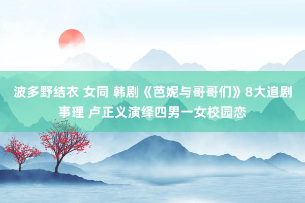 波多野结衣 女同 韩剧《芭妮与哥哥们》8大追剧事理 卢正义演绎四男一女校园恋