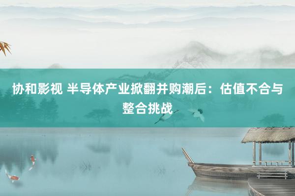 协和影视 半导体产业掀翻并购潮后：估值不合与整合挑战