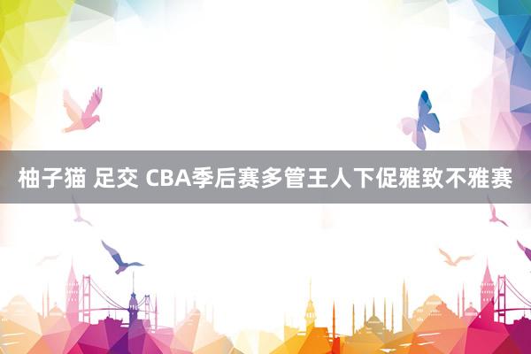 柚子猫 足交 CBA季后赛多管王人下促雅致不雅赛