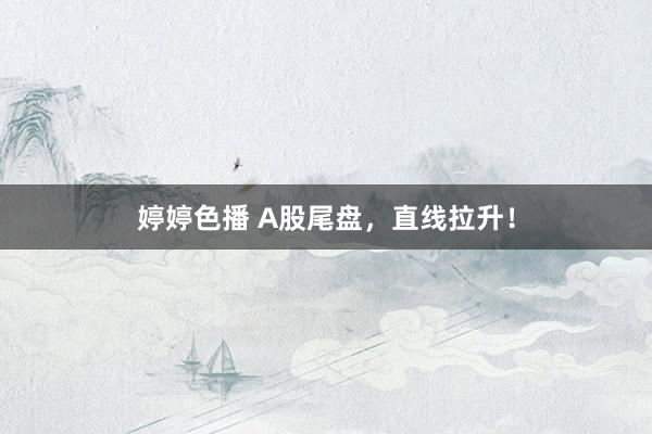 婷婷色播 A股尾盘，直线拉升！