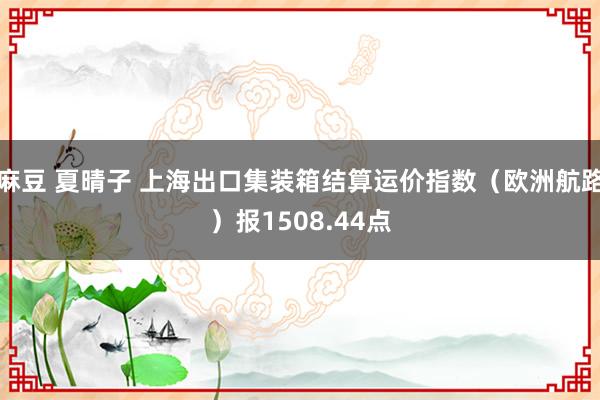 麻豆 夏晴子 上海出口集装箱结算运价指数（欧洲航路）报1508.44点