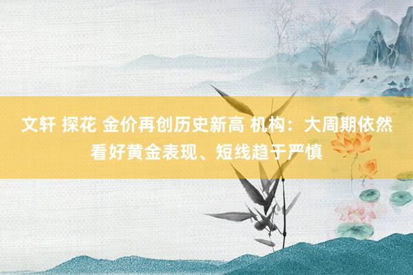 文轩 探花 金价再创历史新高 机构：大周期依然看好黄金表现、短线趋于严慎