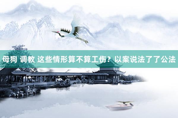 母狗 调教 这些情形算不算工伤？以案说法了了公法
